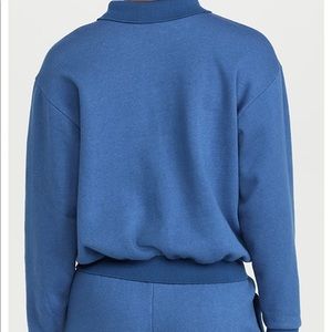 Donni Blue collared sweatshirt